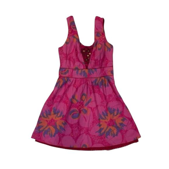 Free PeopleY2K Babydoll Dress Size 6 Boho Crochet Embellsihed Artsy Fairy - Picture 4 of 13